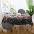 thumbnail image 6 of YAZAOO Square Tablecloth Seamle Of Red Roses Pattern Pattern Tableclothes, 6 of 9