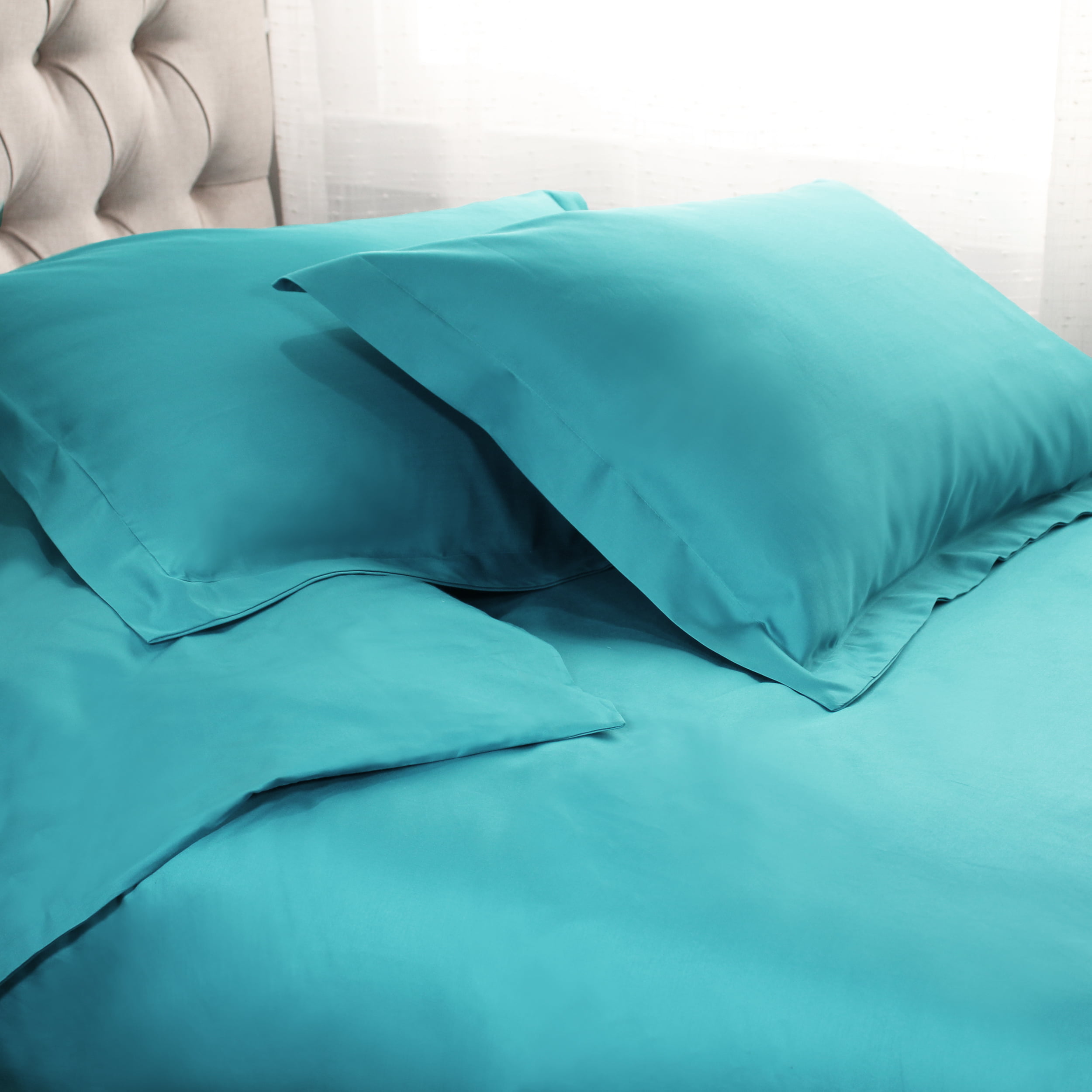 SUPERIOR COTTON Duvet Quilt Cover with Pillowcase Bedding Set All Sizes CREAM 
