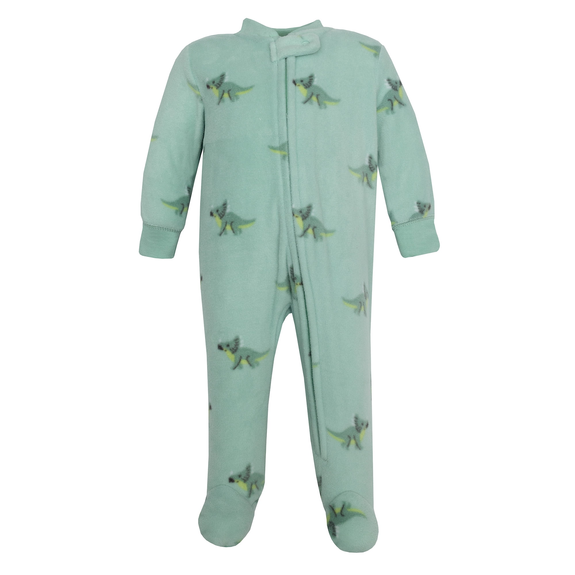 Hudson Baby Infant Boys Fleece Sleep and Play, Cheerful Dino Friends, Preemie
