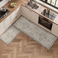 thumbnail image 2 of KUETH Kitchen Rug for Floor, Kitchen Mat Anti Fatigue, Non Slip Washable Kitchen Rug, Set of 2 Kitchen Mat 23"x71"+20"x32", Brown, 2 of 9