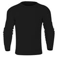 thumbnail image 2 of ZKCCNUK Men Casual Solid Pullover Round Neck Loose Lg Sleeve Sweater Blouse, 2 of 6