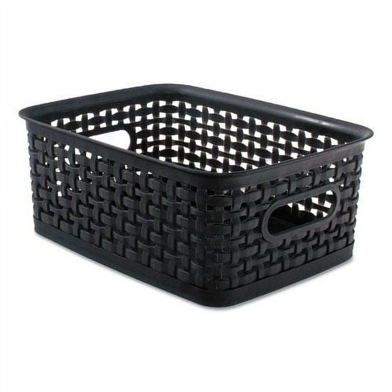 Weave Bins, 9.88 x 7.38 x 4, Black, 3/Pack Weave Bins, 9.88 x 7.38 x 4, Black, 3/Pack