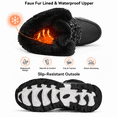 thumbnail image 5 of Stepedia Winter Snow Boots Womens Warm Faux Fur Insulated Non-Slip Outdoor Mid Calf Boots, Black, 5 of 8