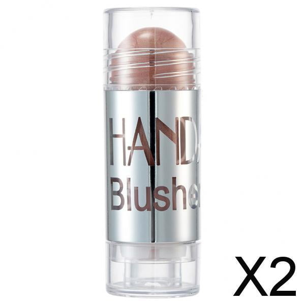 2xBlush Sticks Versátil Cheek Tint Maquillaje Brillo para Mejillas Labios 02 , 2 piezas