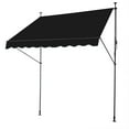 thumbnail image 2 of Tcbosik Manual Retractable Awning for Patio, 78.7" x 59.1" Adjustable Canopy with UV Protection for Backyard, Garden, Balcony, Black, 2 of 10
