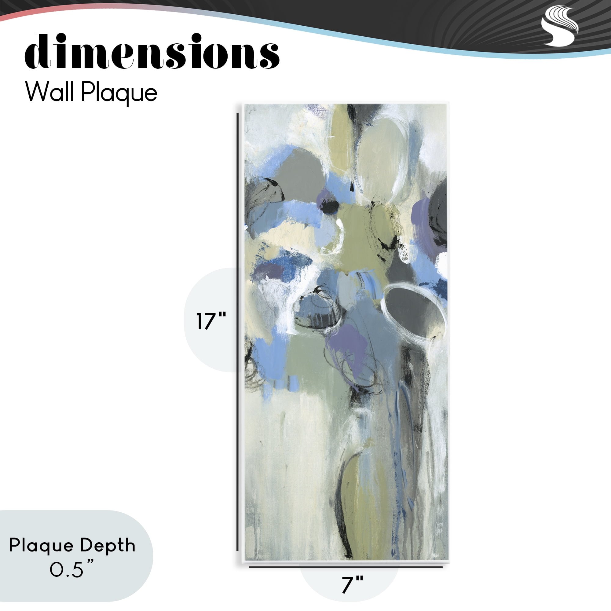 Stupell Industries Beige & Blue Abstraction Wall Plaque Art, design by Lisa Ridgers