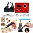 thumbnail image 1 of CJC Wood Burning Kit Professional Digital Adjustable Wood Leather Pyrography Machine Kit Wood Burner Tool Including 20 Wire Tips, 1 of 11
