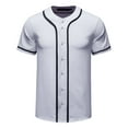 thumbnail image 1 of Birdeem Chemises pour Hommes Chemise Décontractée à Manches Courtes Patchwork de Baseball avec Boutons, 1 of 12