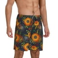 thumbnail image 2 of Sikiie Sunflowers Mens Pajama Shorts, Lightweight Lounge Pant with Pockets Soft Sleep Pj Shorts for Men4X-Large, 2 of 6