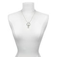 thumbnail image 3 of Delight Jewelry Silvertone Small Tassel Laugh Ring Charm Necklace, 18", 3 of 4