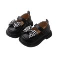 thumbnail image 3 of Domzle Toddler Little Girl Mary Jane Dress Shoes Flats for Girl Party School Shoes Non-Slip Sole Wide Round Toe Black, 3 of 6
