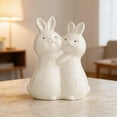 thumbnail image 7 of Cheapark Easter Hugging Bunny Ceramic Figurine 2026 Easter Home Desktop Decor Lovely Festive Animal Ornament, 7 of 7