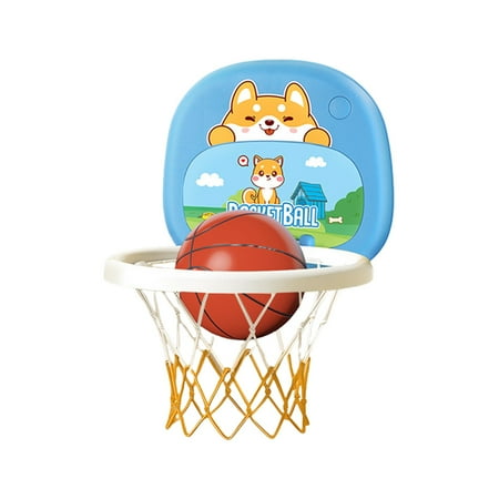 MERILER Indoor Hanging Basketball Hoop for Babies - Baby Basketball Stand for Home Use Ball Toy for Boys Age 1-3 Years Old Safe and Interactive