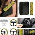 thumbnail image 4 of Jeiento Ladybug Automotive Seat Covers & Accessories Full Set of 17 Includes Front & Back Seat Cover Car Floor Mat Seat Belt Cover Pads Steering Wheel Cover Universal Fit Green, 4 of 8