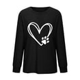 thumbnail image 4 of ICHUANYI Women's Sweatshirts Heart Print Crew Neck Shirts Pullover Long Sleeve Casual Tops, 4 of 4