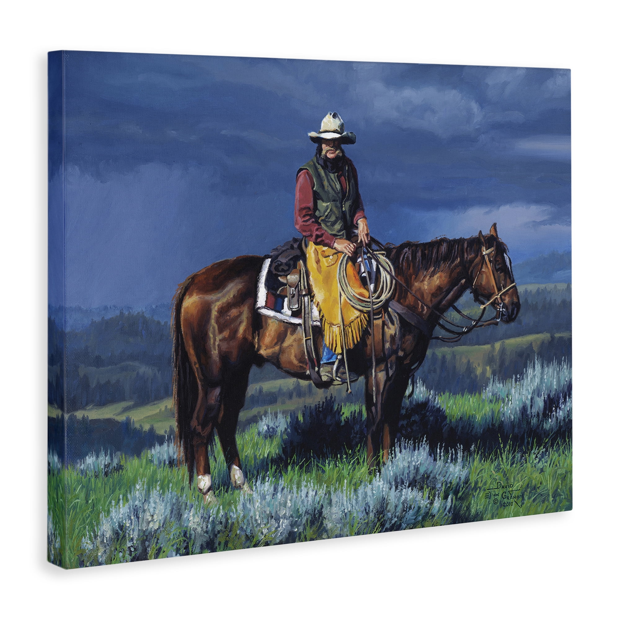 Stupell Industries Before The Storm Animals & Insects Painting Gallery Wrapped Canvas Art Print Wall Art, 40 x 30