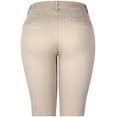 thumbnail image 2 of 2Luver, Women's, Stretchy 3 Pocket Skinny Uniform School Work Pants, Khaki, 11, 2 of 5
