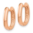 thumbnail image 5 of Auriga Fine Jewelry 14K Rose Gold Oval Hinged Hoop Earrings for Women(L- 7mm, W- 3mm), 5 of 6