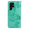 thumbnail image 6 of Nalacover For Samsung Galaxy S22 Ultra 6.8 inch Case,Luxury Embossed Butterfly PU Leather Flip Kickstand Magnetic Wallet Card Slot Shockproof Protective Cover with Wrist Strap.Green, 6 of 10