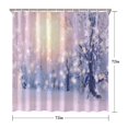 thumbnail image 5 of Shower Curtain for Bathroom Winter Christmas Snowflake Scene Shower Curtains Waterproof Vintage Shower Curtain Hooks Included,72x72Inch, 5 of 5