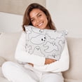 thumbnail image 4 of Halloween Pillow, 16x16 inch for Halloween Decorations Ghost Spooky Soft Plush Faux Fur White Throw Pillow, Throw Pillow for Sofa Living Room Couch Bed Home Decor, 4 of 4