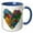 Blue/White, variant on 3drose, Colorful Cactus Succulent Heart, 11oz Magic Transforming Mug