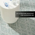 thumbnail image 6 of NICOLE MILLER NEW YORK Corin Distressed Indoor Outdoor Area Rug, UV Fade Resistant, Low Pile, Aqua/Cream, 5'2"x7'2", 6 of 7