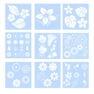 JeashCHAT 12pcs Love Heart Stencils Clearance, Reusable Heart Theme  Painting Stencils, Love Heart Flower Tree Drawing Template for DIY Painting