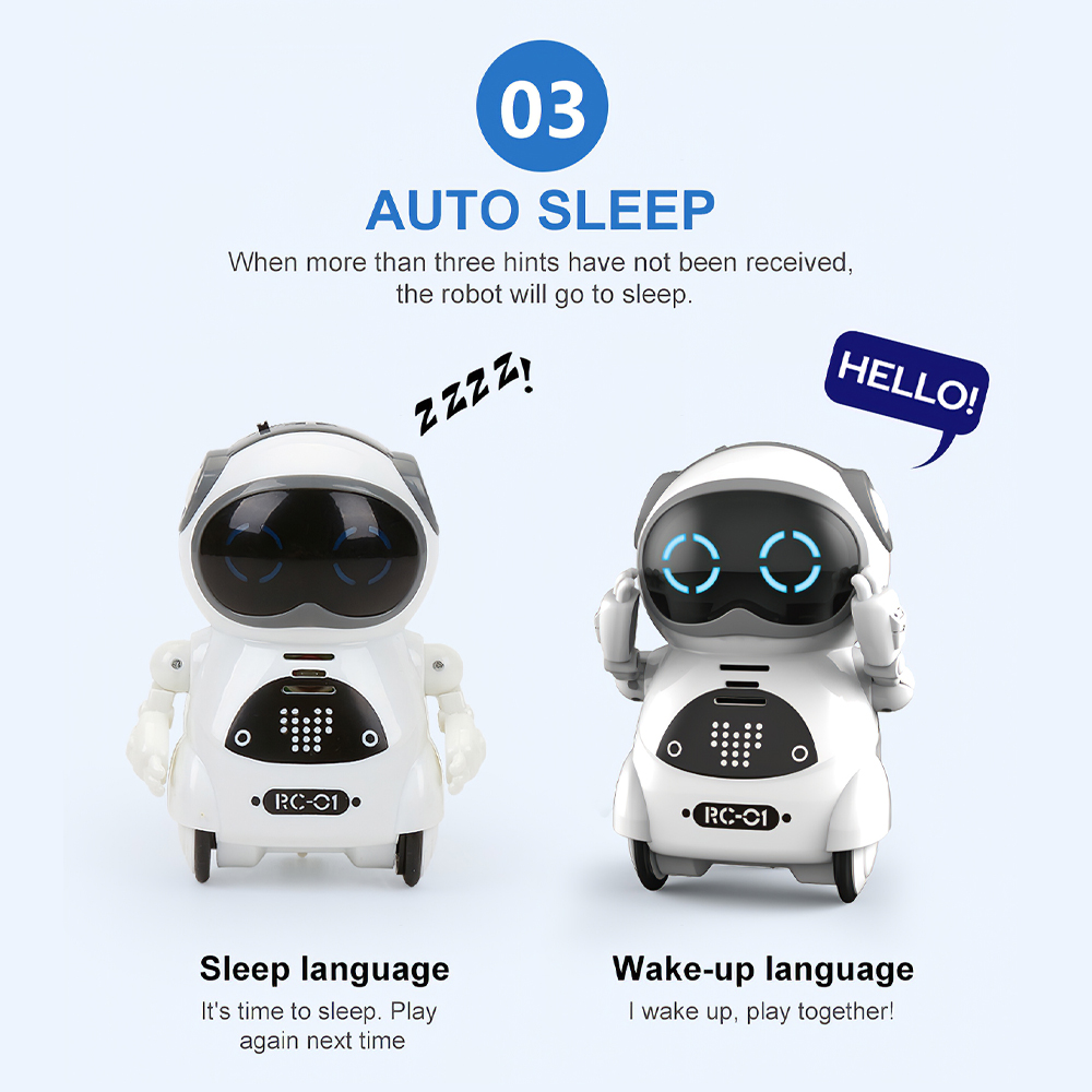 939A Pocket Robot Talking Interactive Dialogue Voice Recognition Record Singing Dancing Telling Story Mini Robot Toy - image 4 of 6
