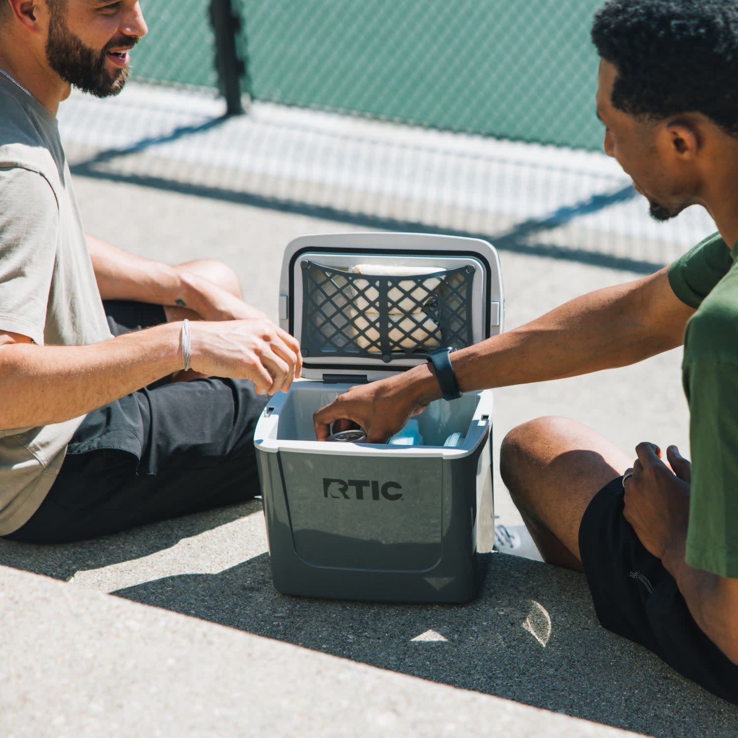 RTIC 8 QT Hard-Sided Personal Cooler, Fits 12 Cans, Road Trip, Grey
