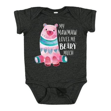 

Inktastic My Mawmaw Loves Me Beary Much with Cute Bear Gift Baby Boy or Baby Girl Bodysuit