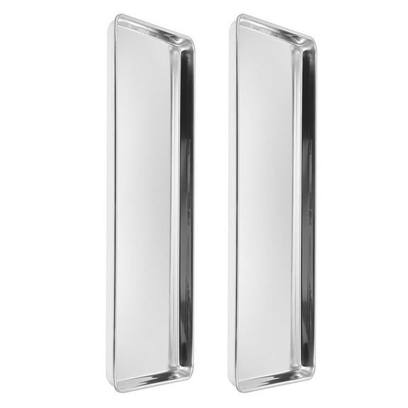 STRANDCHIC 2Pcs Rectangular Stainless Steel Steam Pans Food Trays Durable for Home and Commercial Use