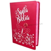 Biblia para Mujer Reina Valera 1960 Letra Grande rosa fucsia con indice