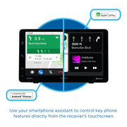 Jensen JDASHCP Dash or Windshield Mount 7-inch Touchscreen Car Stereo, Wireless or Wired Apple CarPlay and Android Auto, New