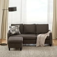 thumbnail image 1 of Zinus Hudson Convertible Modern Upholstered Sectional Sofa Couch with Reversible Ottoman, Dark Grey, 1 of 8