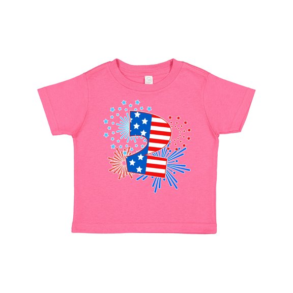 Inktastic Second Birthday Fourth of July Fireworks Boys or Girls Toddler T-Shirt