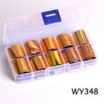 thumbnail image 4 of 10 Rolls Holographic Nail Art Transfer Foil Sticker Flower Paper Wraps, 4 of 4
