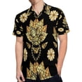 thumbnail image 4 of High Quality Hawaiian Shirts for Men Short Sleeve Aloha Beach Shirt Floral Summer Casual Button Down Shirts Blouses 2JLZ8O, 4 of 7