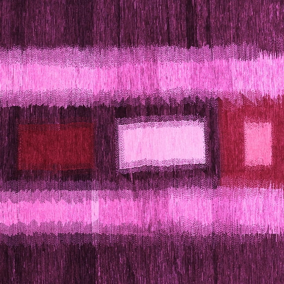 Ahgly Company Indoor Square Abstract Pink Contemporary Area Rugs, 5' Square