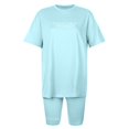 thumbnail image 4 of MAIHAN Women Shorts Sets Outfits Summer Outfits Cute Clothes Shirt & Shorts Clothes Set Crewneck Tees Shorts Playwear Sets for Casual and Summer Wear, 4 of 6