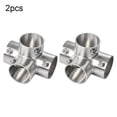 thumbnail image 1 of Clothes Rail Flange Connector,Stainless Steel Pipe Connector Shelves Right Angle, 1 of 8
