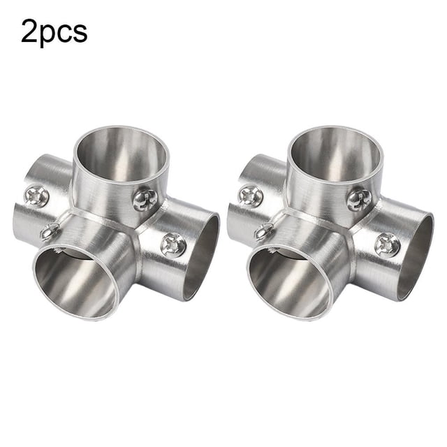 Clothes Rail Flange Connector,Stainless Steel Pipe Connector Shelves Right Angle
