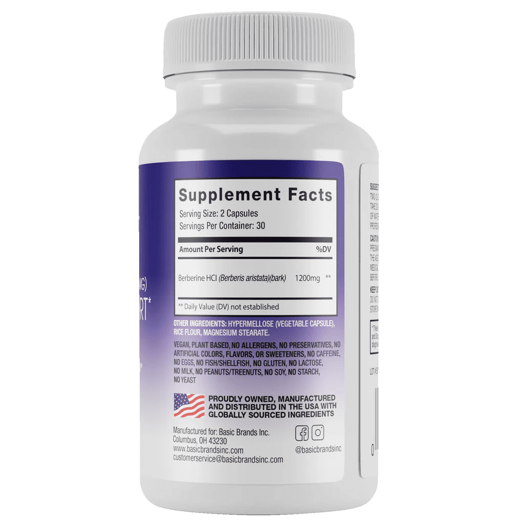 Achieve Berberine Supplement, Daily Wellness & Energy Support, Non-GMO - 60 Capsules