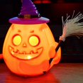 thumbnail image 3 of Juguetes de calabaza para fiesta de Halloween con sonido de terror, calabaza, bruja, escoba de mano, Jack-o'-Lantern colgante, 3 pilas AAA, farol de calabaza, luces navideñas para decoración de interiores y exteriores, fiesta oso de fresa Electrónica, 3 of 5