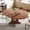 Walnut, variant on Virans 59" Extendable Round Dining Table for 4-8 , Modern Kitchen Oval Dining Table, Space Saving, Wooden Tabletop & Base, Walnut