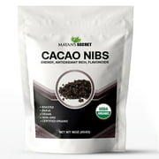 Mayan's Secret Raw Organic Cacao Nibs Roasted Superfoods 1 Lb - Keto, Vegan, Non GMO - 16oz