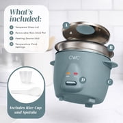 COOK WITH COLOR 6-Cup Rice Cooker 300-Watt Cooking Pot Kitchen Appliance, Gray