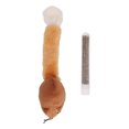 thumbnail image 1 of Juguete de peluche con hierba gatera, forma de ratón de cola larga, juguete de peluche de gato suave interactivo con hierba gatera para jugar a limpiar los dientes, café, 1 of 5