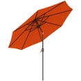 thumbnail image 1 of Outsunny Parasol de Marché Rond 10 Pieds x 8 Pieds, Orange, 1 of 10