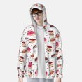 thumbnail image 2 of Balery Birthday Cake Sudadera ligera de manga larga con capucha y protección solar UPF 50+ para hombre y mujer, ideal para pesca y running-Large, 2 of 7